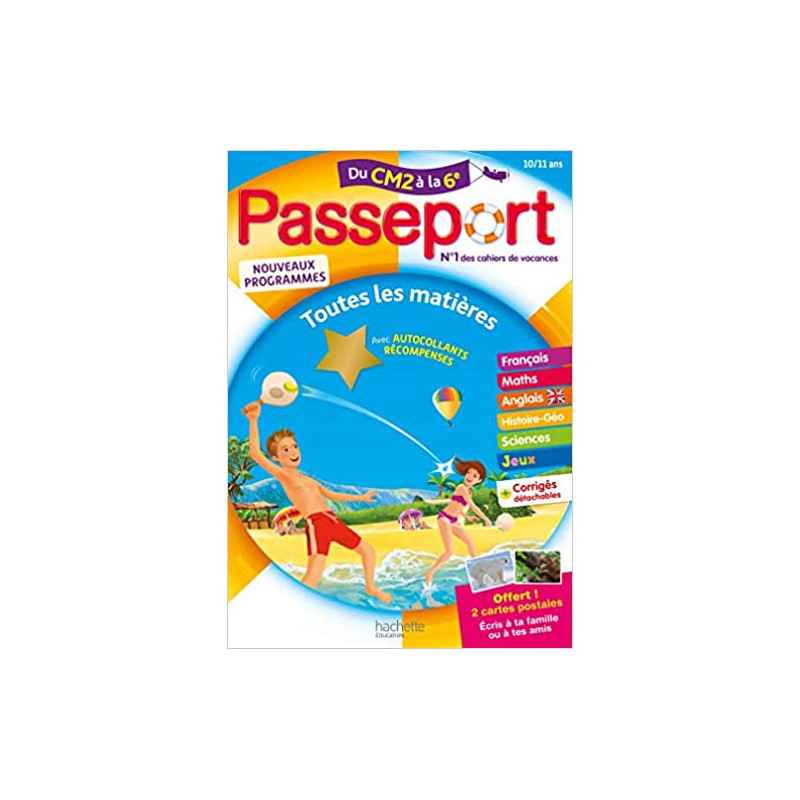 Passeport Cahier de Vacances 2020 - Toutes les matières du CM2 à la 6e - 10/11 ans9782017865322