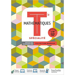 Barbazo Mathématiques Spécialité terminales - Livre élève - Ed. 20209782017866190