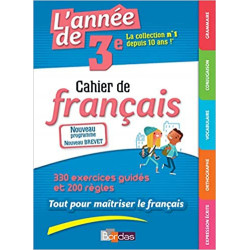 L'année de 3e - Cahier de français