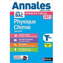 Annales BAC 2021 Physique Chimie Terminale