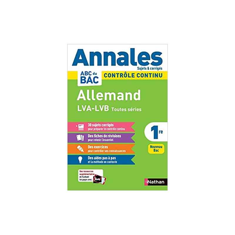 Annales ABC du Bac 2021 - Allemand 1re9782091575247