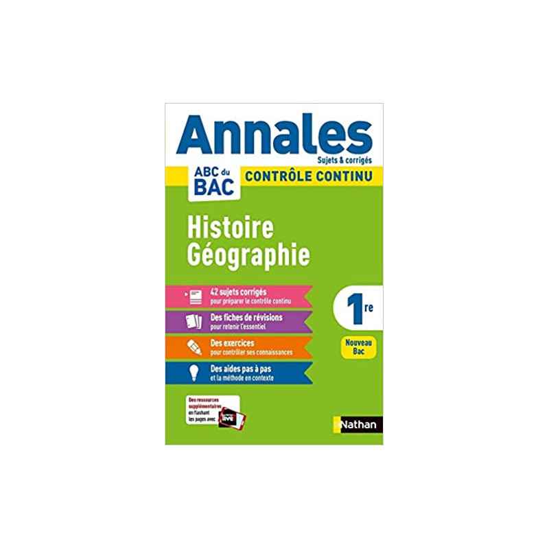 Annales ABC du Bac 2021 - Histoire-Géographie 1re - Contrôle continu9782091575186