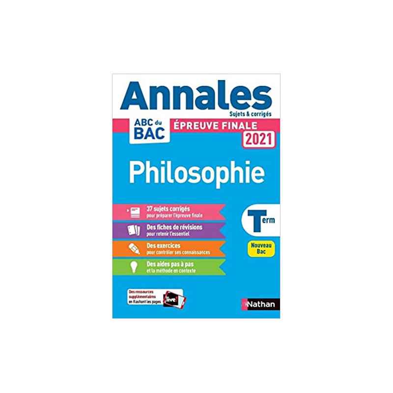 Annales Bac 2021 Philosophie9782091575315