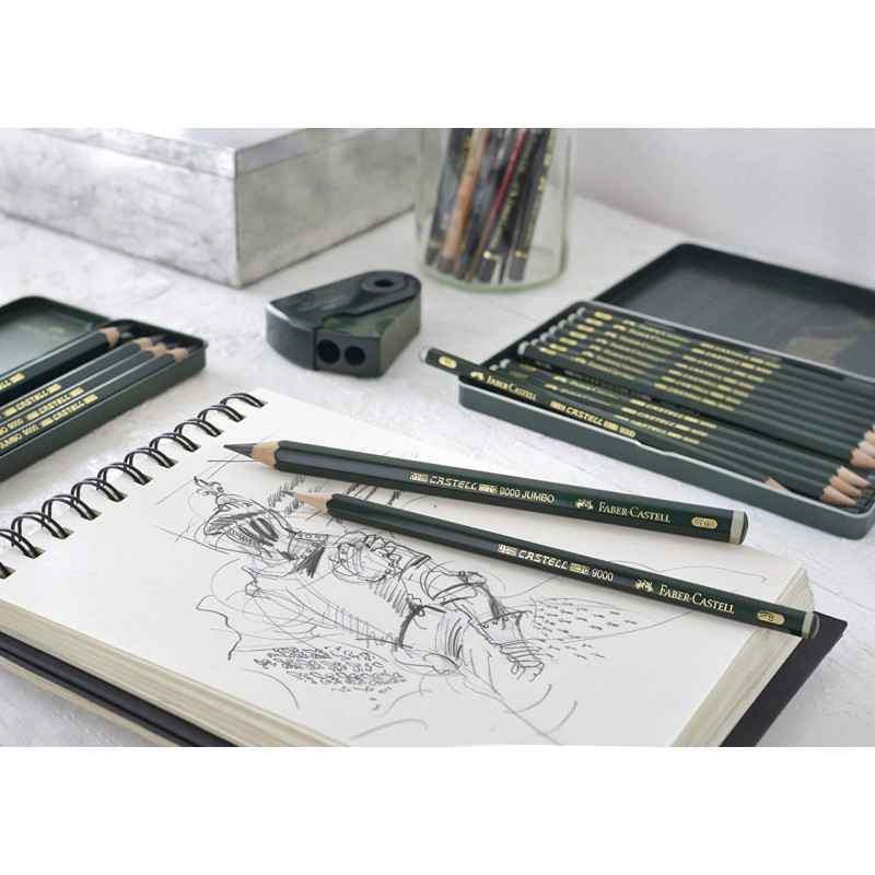 Faber-Castell 119065 Set "Art" de 12 crayons graphite CASTELL 9000