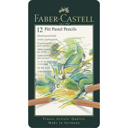 Faber-Castell 112112 Crayon PITT PASTEL boîte métal de 12 pièces4005401121121