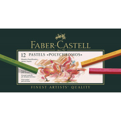 Faber-Castell 128512 Craie pastel Polychromos secs boite de 12