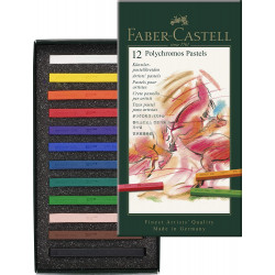Faber-Castell 128512 Craie pastel Polychromos secs boite de 12