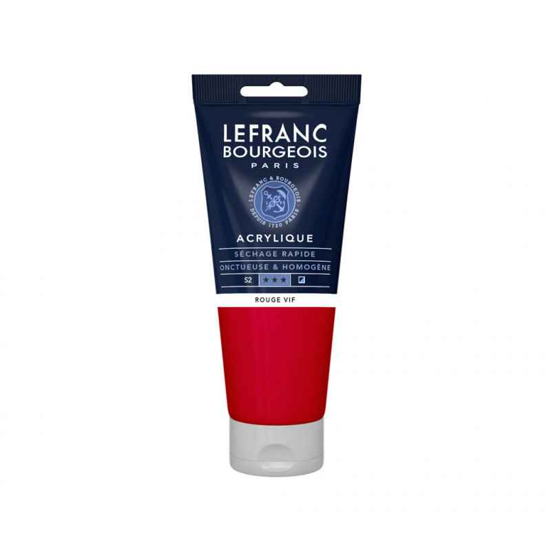 Lefranc Bourgeois Acrylique Fine Tube 200ml Rouge Vif