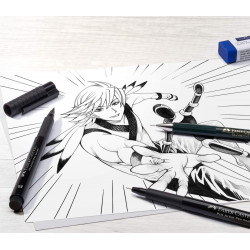Faber-Castell 167155 - Feutre Pitt Artist Pen, Boite de 6, Manga Shojo Color?4005401671558