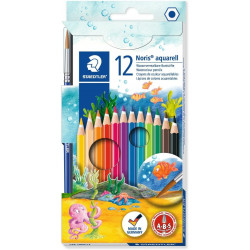 Staedtler Noris Aquarell, Crayons de couleur aquarellables avec système anti-casse, Utilisables à sec ou l'eau4007817144268