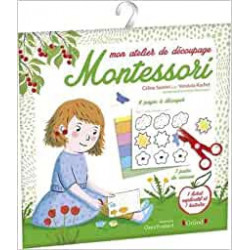 Mon atelier de découpage Montessori – Pochette Jeux avec des ciseaux, 8 feuilles et 1 livret – À partir de 3 ans