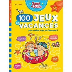 Sami et Julie -100 Jeux de vacances - Du CP au CE1 - Cahier de vacances 2021