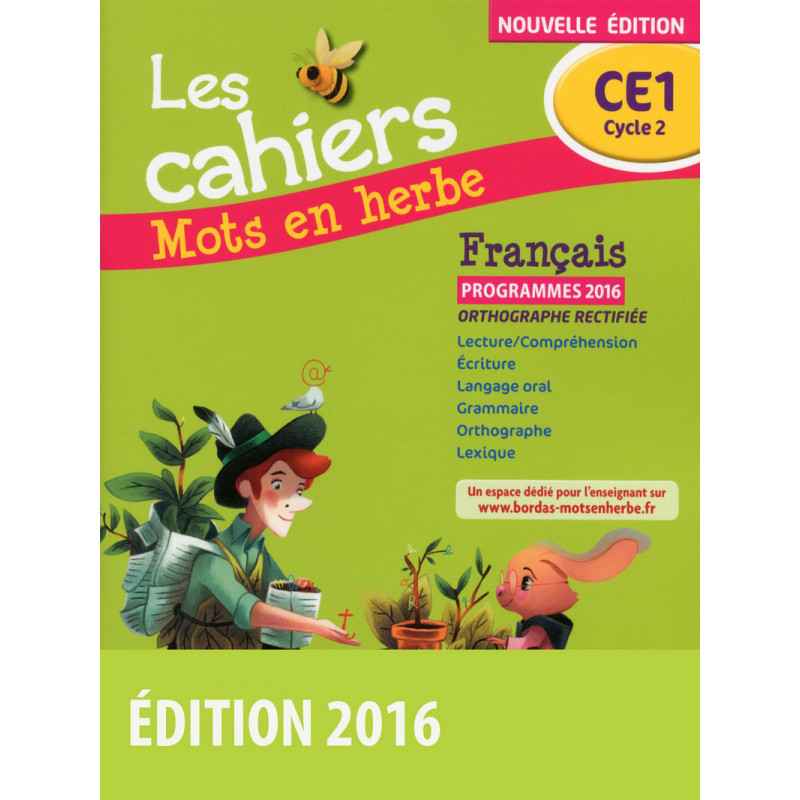 Français CE1 Les cahiers Mots en herbe