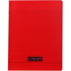 CAHIER PIQUE 96P SEYES A5 90GRS C/POLY ROUGE3210330181233