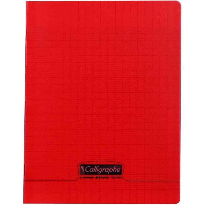 CAHIER PIQUE 96P SEYES A5 90GRS C/POLY ROUGE
