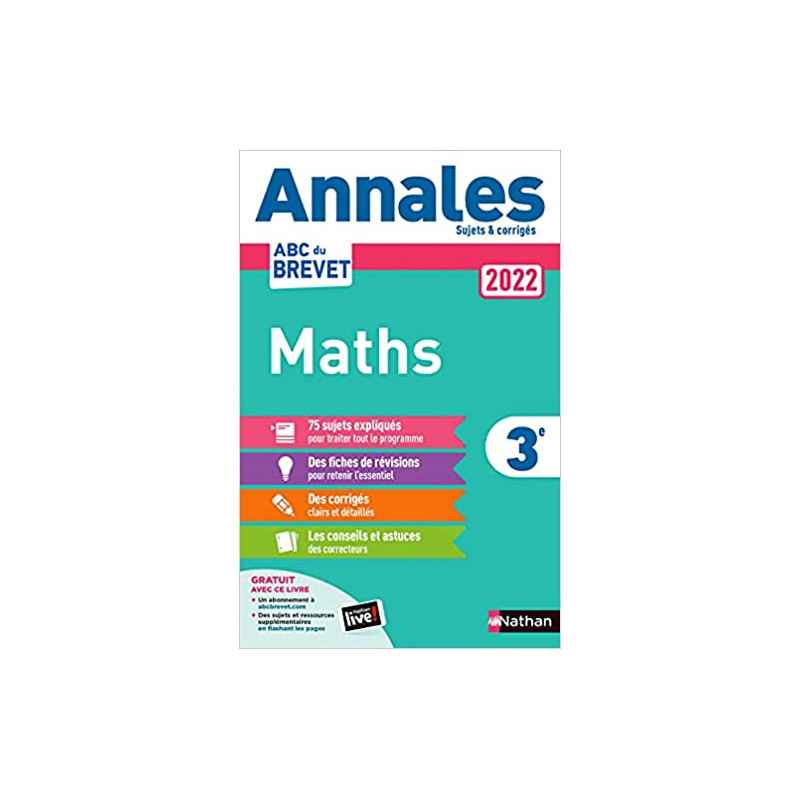 Annales ABC du Brevet 2022 - Maths 3e9782091572659
