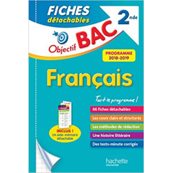 Objectif Bac Fiches détachables Français 2nde9782017015031