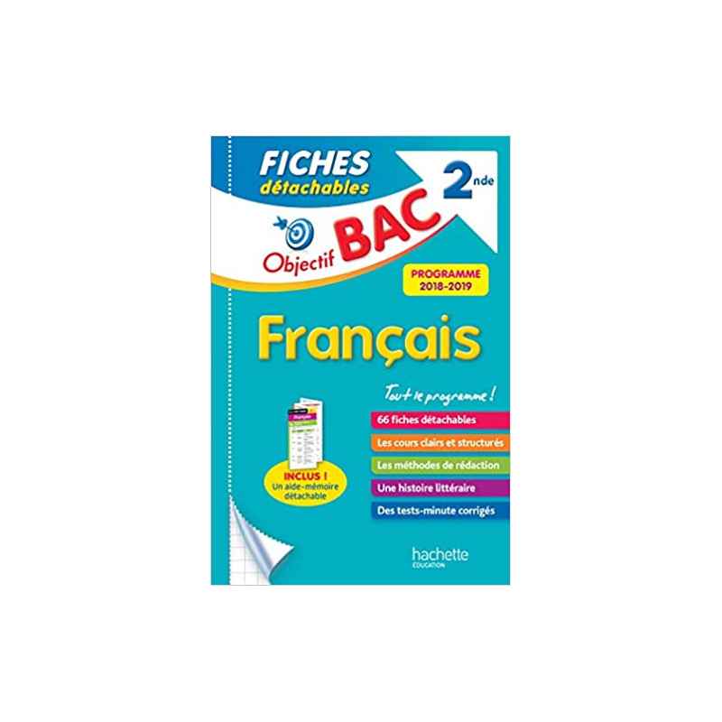 Objectif Bac Fiches détachables Français 2nde9782017015031