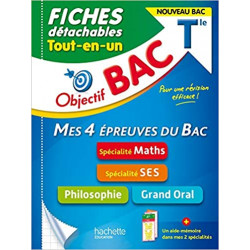 Objectif BAC Fiches Tout-en-un Tle Spécialités Maths et SES + Philo + Grand oral9782017148821