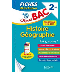 Objectif Bac Fiches Détachables Histoire-Geographie 2nde9782017015048