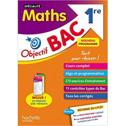 Objectif Bac SPECIALITE Maths 1re9782017081753