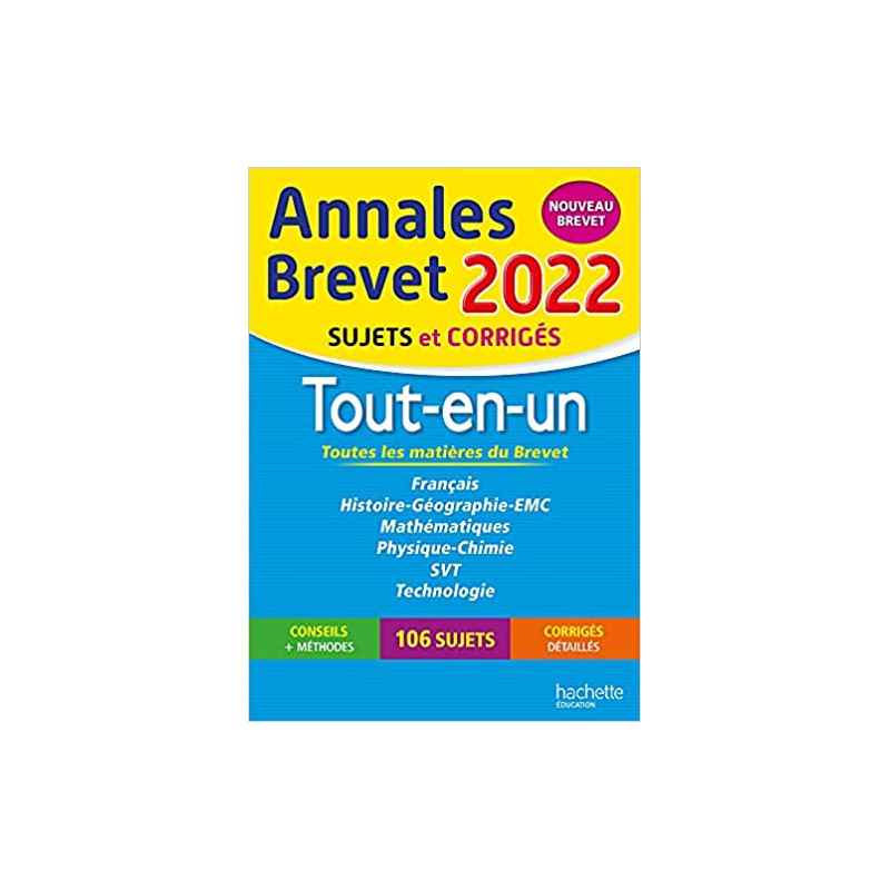 Annales BREVET 2022 Tout-en-un9782017151173