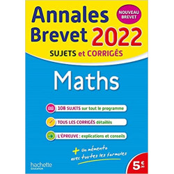 Annales BREVET 2022 Maths9782017151180