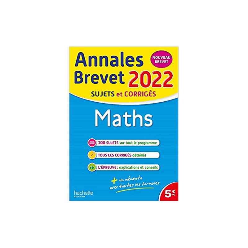 Annales BREVET 2022 Maths9782017151180