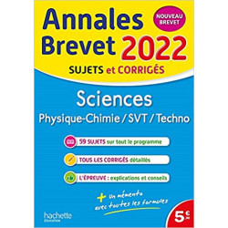 Annales Brevet 2022 Sciences9782017151197