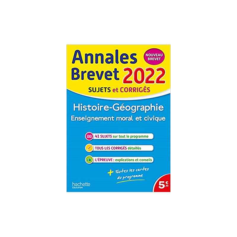 Annales Brevet 2022 Histoire-Géographie-EMC9782017151210