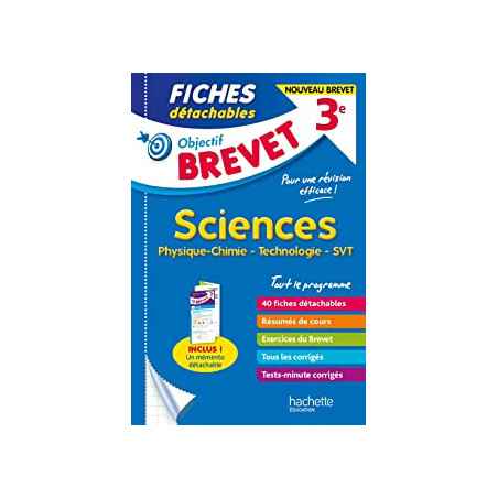 Objectif Brevet - Fiches Sciences