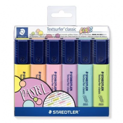 Staedtler Textsurfer Classic, Surligneurs de haute qualité aux couleurs pastel, Pointe ogive de 1 à 4 mm