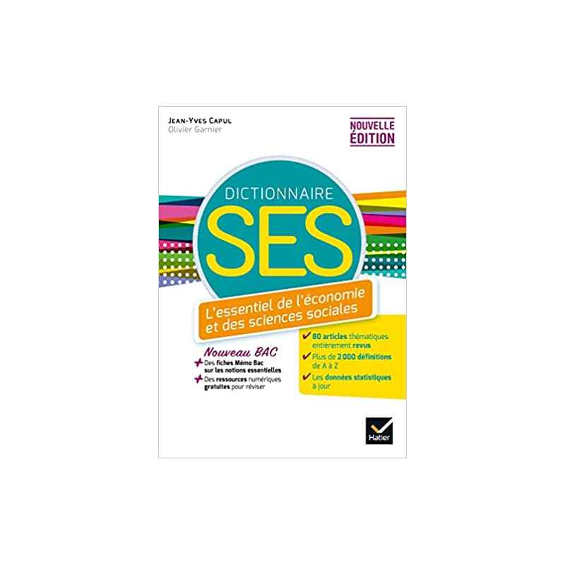 Dico SES - Dictionnaire d'économie et de sciences sociales - Ed. 20209782401063471