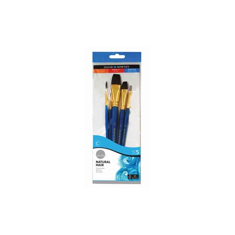 Daler-Rowney SimplyWatercolour Natural 5 Brush Set