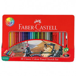Crayons de couleur classiques Lot de 48 couleurs assorties