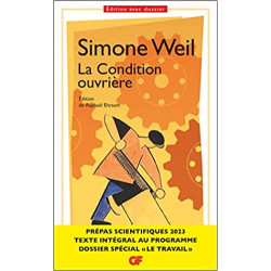 La Condition ouvrière - Prépas scientifiques 2023 de Simone Weil