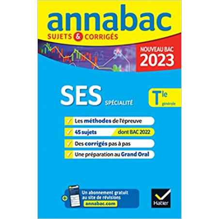 Annales Du Bac Annabac 2023 SES Tle Générale (spécialité):