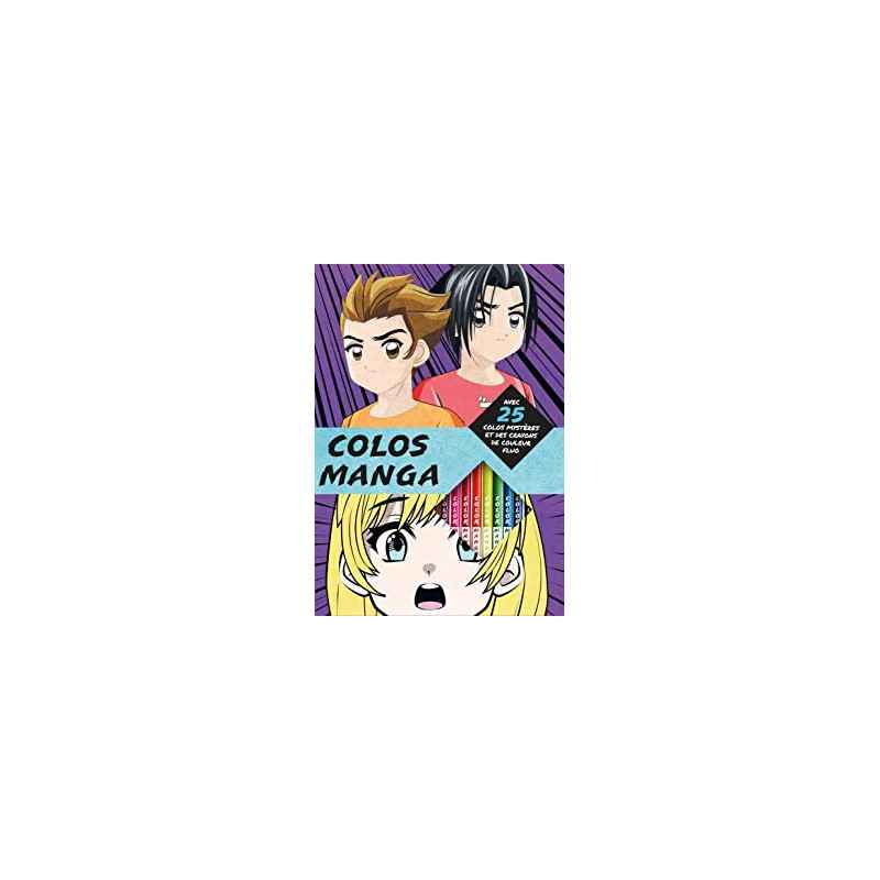 Colos mystères mangas - pochette avec crayons de couleur9782017106005