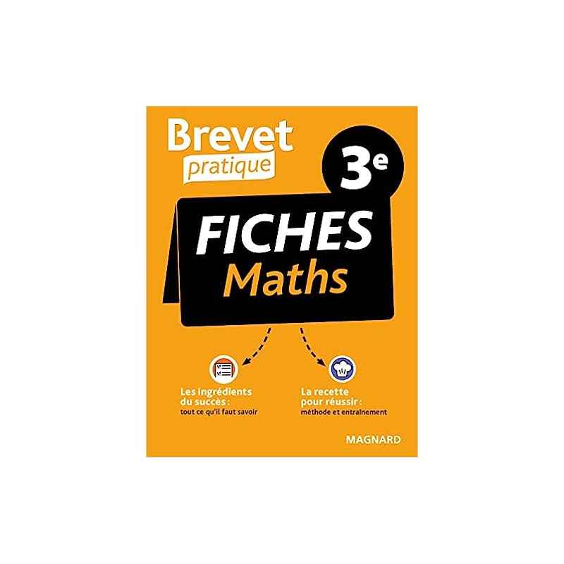Brevet Pratique Fiches Maths 3e - Brevet 20239782210770454