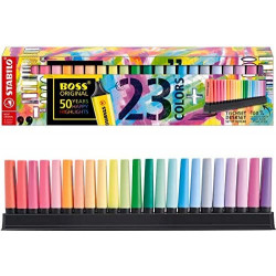 Highlighter - STABILO BOSS ORIGINAL Desk Set of 23 Assorted Colours 234006381565936