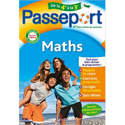 Passeport Maths De la 4e à la 3e - Cahier de vacances 20239782017148357