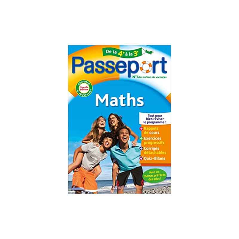 Passeport Maths De la 4e à la 3e - Cahier de vacances 20239782017148357