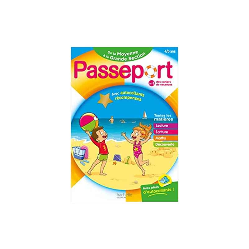 Passeport - De la Moyenne à la Grande Section 4/5 ans - Cahier de vacances 20239782017222507