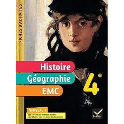 Fiches d'activités Histoire-Géographie-EMC 4e - Ed. 2022 - Cahier élève9782401085725