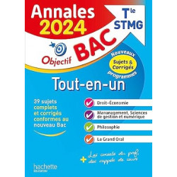 Annales Objectif BAC 2024 - Bac Tle STMG Tout-en-un9782017226994