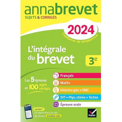 Annabrevet 2024 L'intégrale du Brevet 3e9782278105854