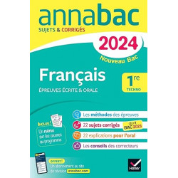 Annabac 2024 Français 1re technologique9782278105779