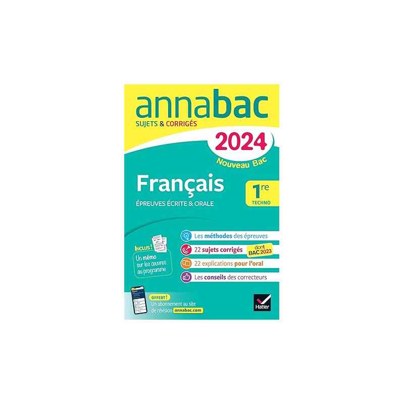 Annabac 2024 Français 1re technologique9782278105779