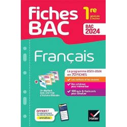 Fiches bac Français 1re générale & techno Bac 2024