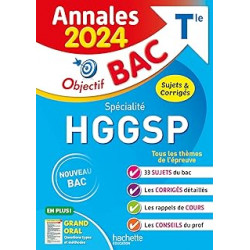 Annales Objectif BAC 2024 - Spécialité HGGSP9782017226963